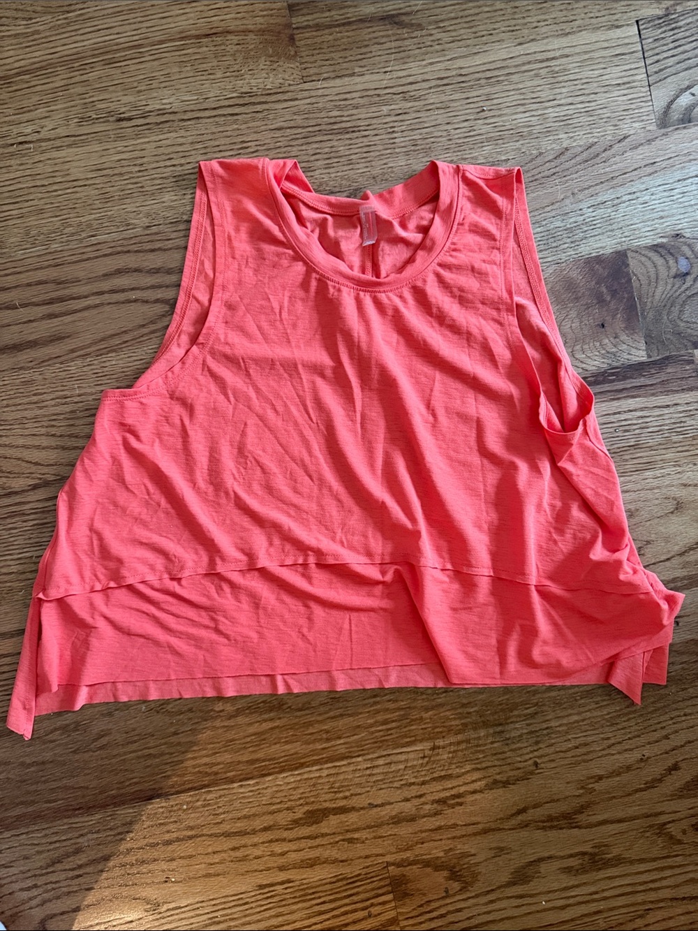 FP Movement by Free People Coral Sleeveless Layered Crop Tank